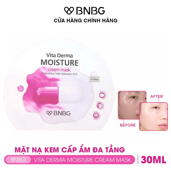 Mặt Nạ Kem Cấp Ẩm BNBG Vita Derma Moisture Cream Mask 30ml